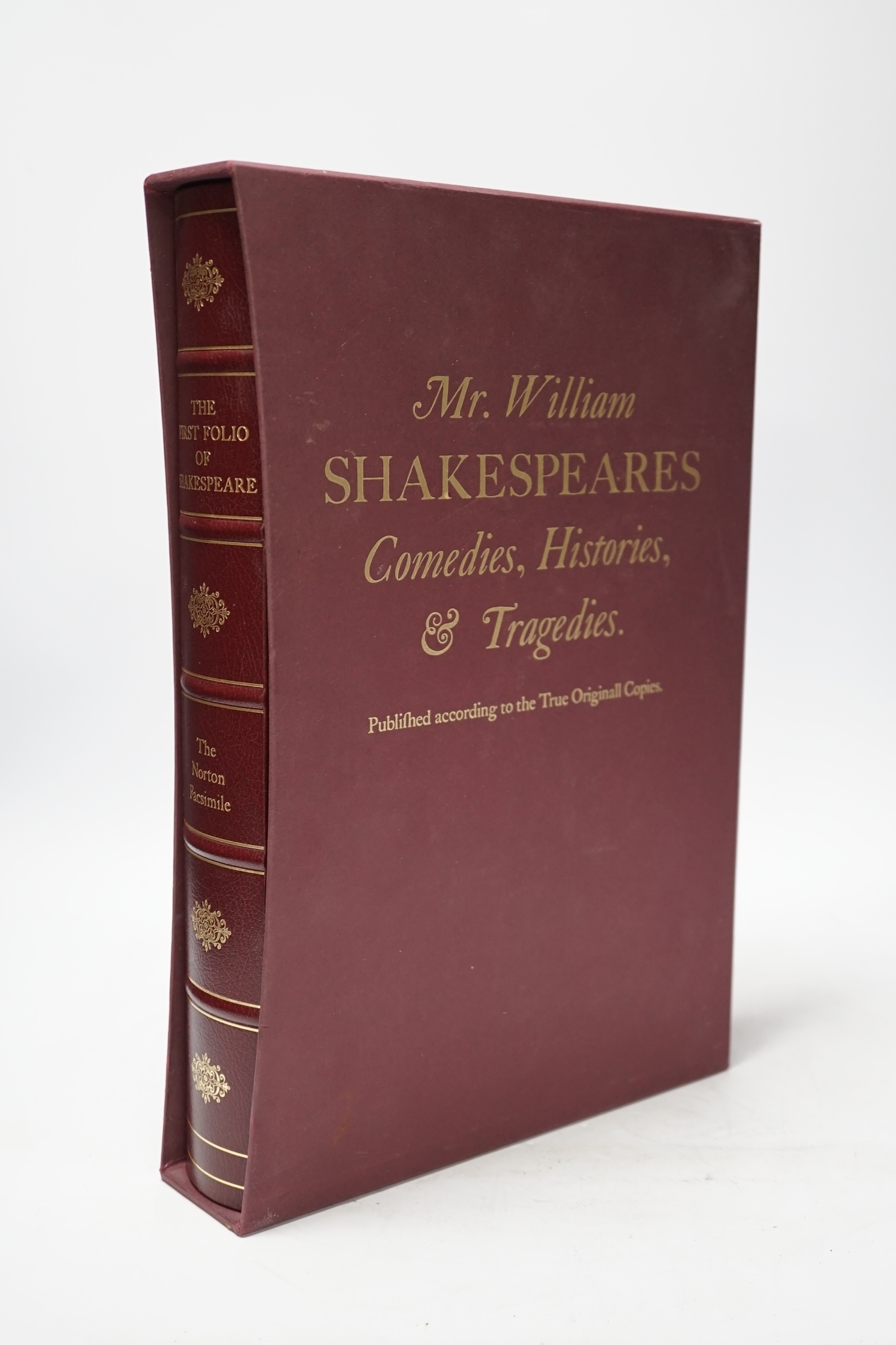 Shakespeare, William - The Norton Facsimile. The First Folio of Shakespeare: based on folios in the Folger Shakespeare Library Collection ... 2nd edition, with a new introduction by Peter W.M. Blaney; publisher's maroon